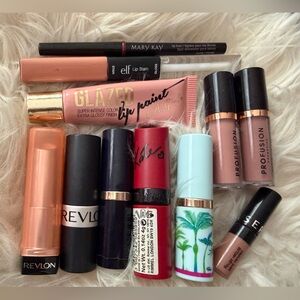 Revlon Sephora ELF Estée Lauder  Profusion Pink Nude Lipstick and Gloss Bundle